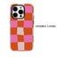 Pink & Orange Gingham Phone Case for Magnetic Phone Case for IPhone 17 16 15 14 13 Pro Max Plus Single Double-layer Tough Case