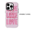 Pink Sequence Love Phone Case for Magnetic Phone Case for IPhone 17 16 15 14 13 Pro Max Plus Single Double-layer Tough Case