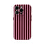 Pink Burgundy Vertical Stripes IPhone17 Must-Haves Phone Case for IPhone 17 16 15 14 13 12 Pro Max Plus Double-layer Back Cover