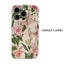 Pink Lily Pattern Phone Case for Magnetic Phone Case for IPhone 17 16 15 14 13 Pro Max Plus Single Double-layer Tough Case