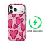 Pink Love Heart Phone Case for Magnetic Phone Case for IPhone 17 16 15 14 13 Pro Max Plus Single Double-layer Tough Case