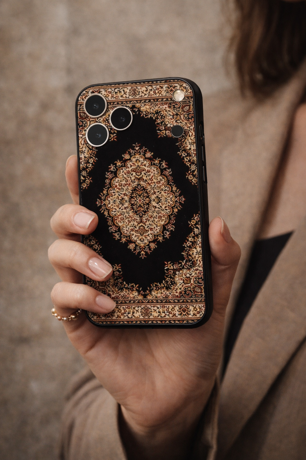 Classic Oriental Carpet Pattern Phone Case Timeless Heritage Design for iPhone