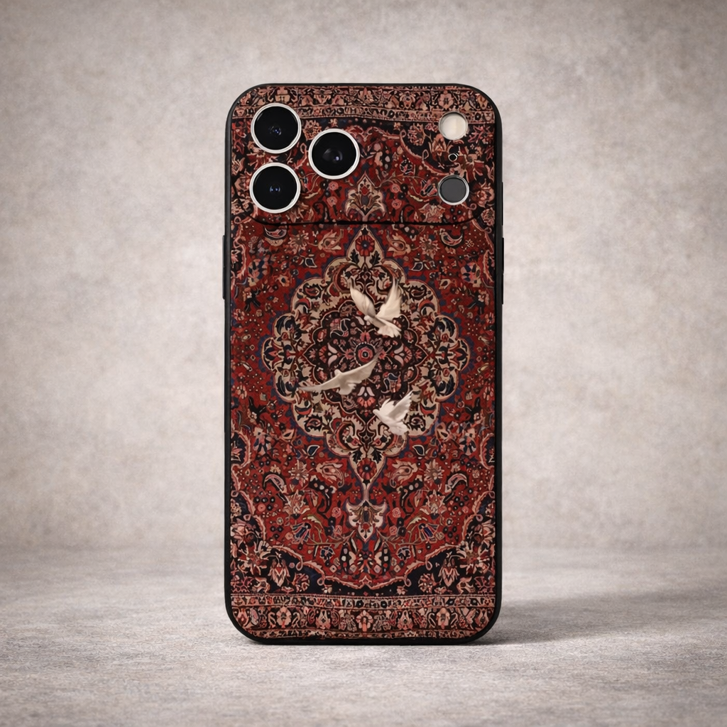 Vintage Medallion Carpet Phone Case with Dove Detail Main image