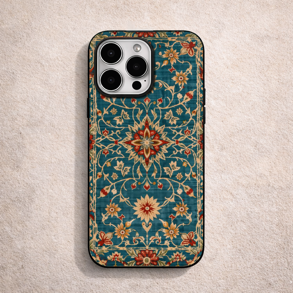 Vintage Carpet Pattern Phone Case Classic Textile Aesthetic for iPhone Main image