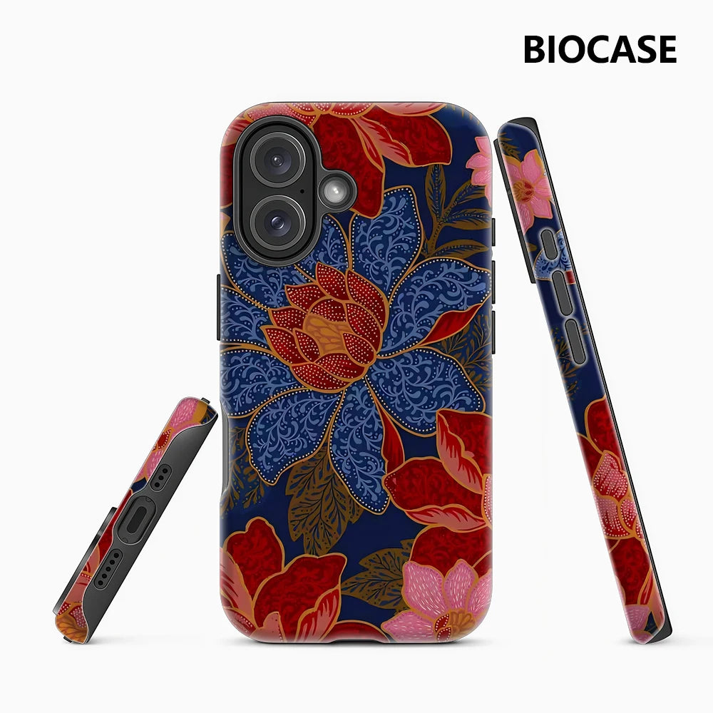 Ornate Flowers Phone Case for Magnetic Phone Case for IPhone 17 16 15 14 13 Pro Max Plus Single Double-layer Tough Case Main image
