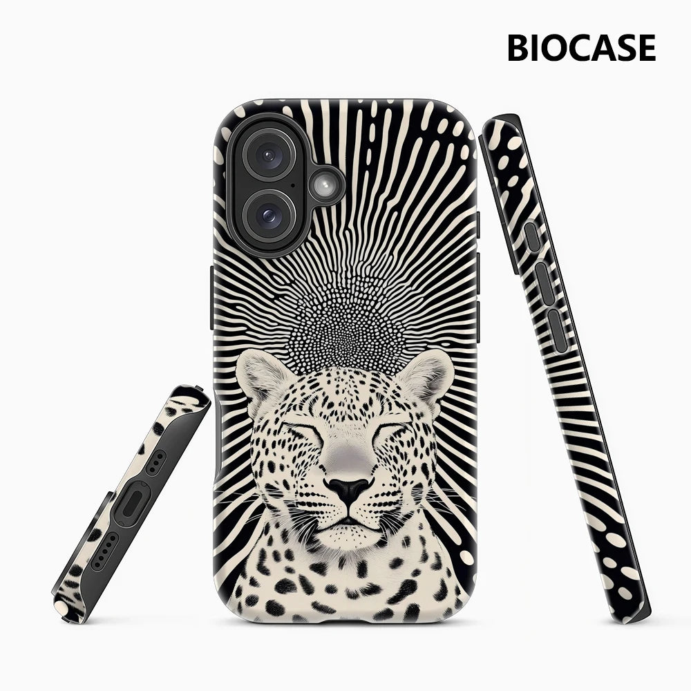 Psychedelic Leopard Phone Case for Magnetic Phone Case for IPhone 17 16 15 14 13 Pro Max Plus Single Double-layer Tough Case Main image