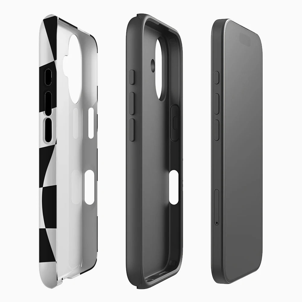 Twisted Checkerboard IPhone17 Must-Haves Phone Case for IPhone 17 16 15 14 13 12 Pro Max Plus Double-layer Back Cover Secondary image