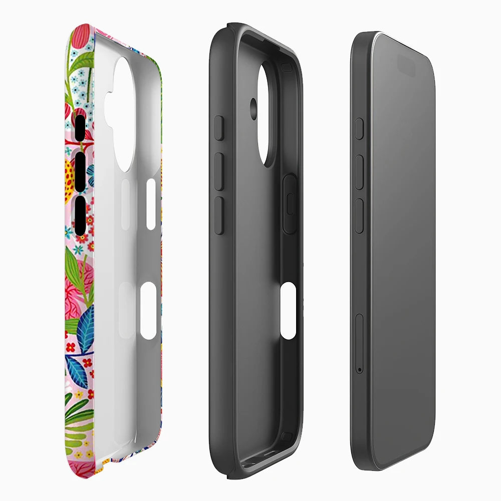 Tropical Floral Burst Phone Case for Magnetic Phone Case for IPhone 17 16 15 14 13 Pro Max Plus Single Double-layer Tough Case Secondary image