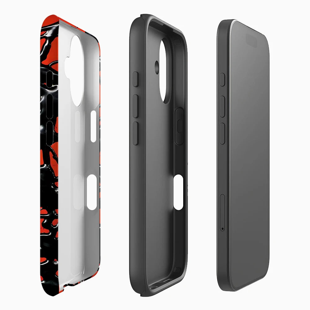 Red & Black Web Phone Case for Magnetic Phone Case for IPhone 17 16 15 14 13 Pro Max Plus Single Double-layer Tough Case