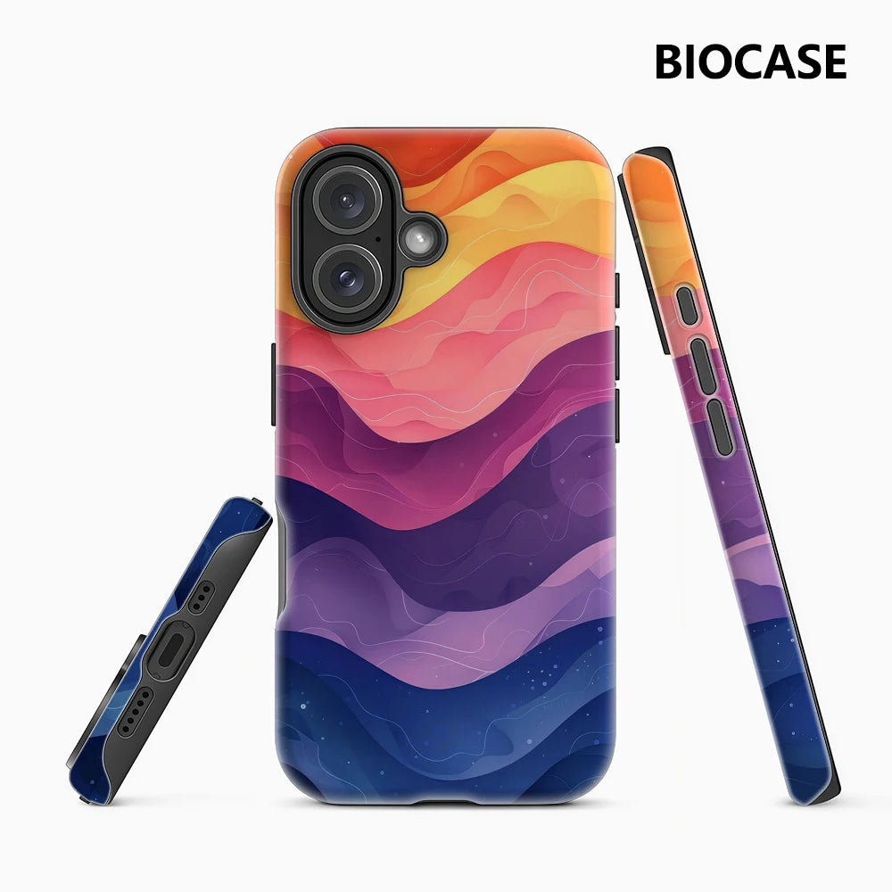 Rainbow Waves Phone Case for Magnetic Phone Case for IPhone 17 16 15 14 13 Pro Max Plus Single Double-layer Tough Case