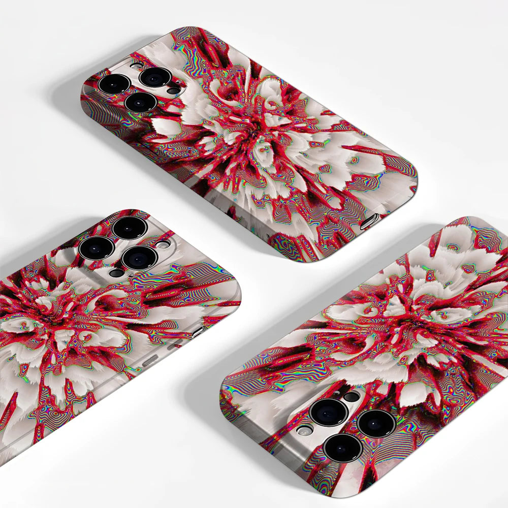 Psychedelic Burst Phone Case for Magnetic Phone Case for IPhone 17 16 15 14 13 Pro Max Plus Single Double-layer Tough Case