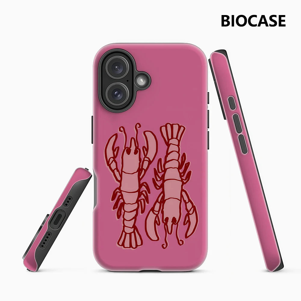 Pink Lobster Duo Phone Case for Magnetic Phone Case for IPhone 17 16 15 14 13 Pro Max Plus Single Double-layer Tough Case Main image