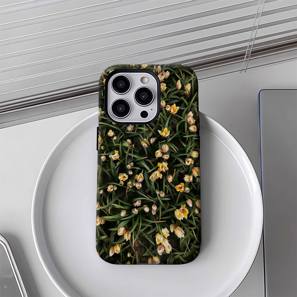 Yellow Tulip Field Phone Case for Magnetic Phone Case for IPhone 17 16 15 14 13 Pro Max Plus Single Double-layer Tough Case