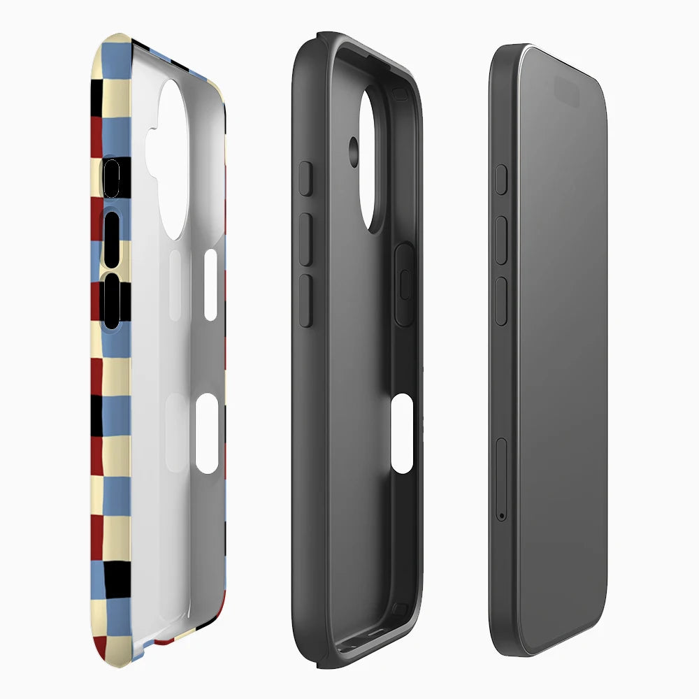 Retro Check Phone Case for Magnetic Phone Case for IPhone 17 16 15 14 13 Pro Max Plus Single Double-layer Tough Case Secondary image