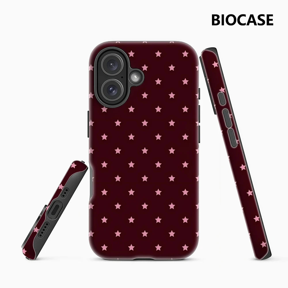Pink Star Pattern Phone Case for Magnetic Phone Case for IPhone 17 16 15 14 13 Pro Max Plus Single Double-layer Tough Case Main image
