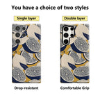 Lemon Slice Tapestry Phone Case for Samsung Galaxy S25 Ultra S24 S23 Ultra Plus Glossy Double-layer Back Cover