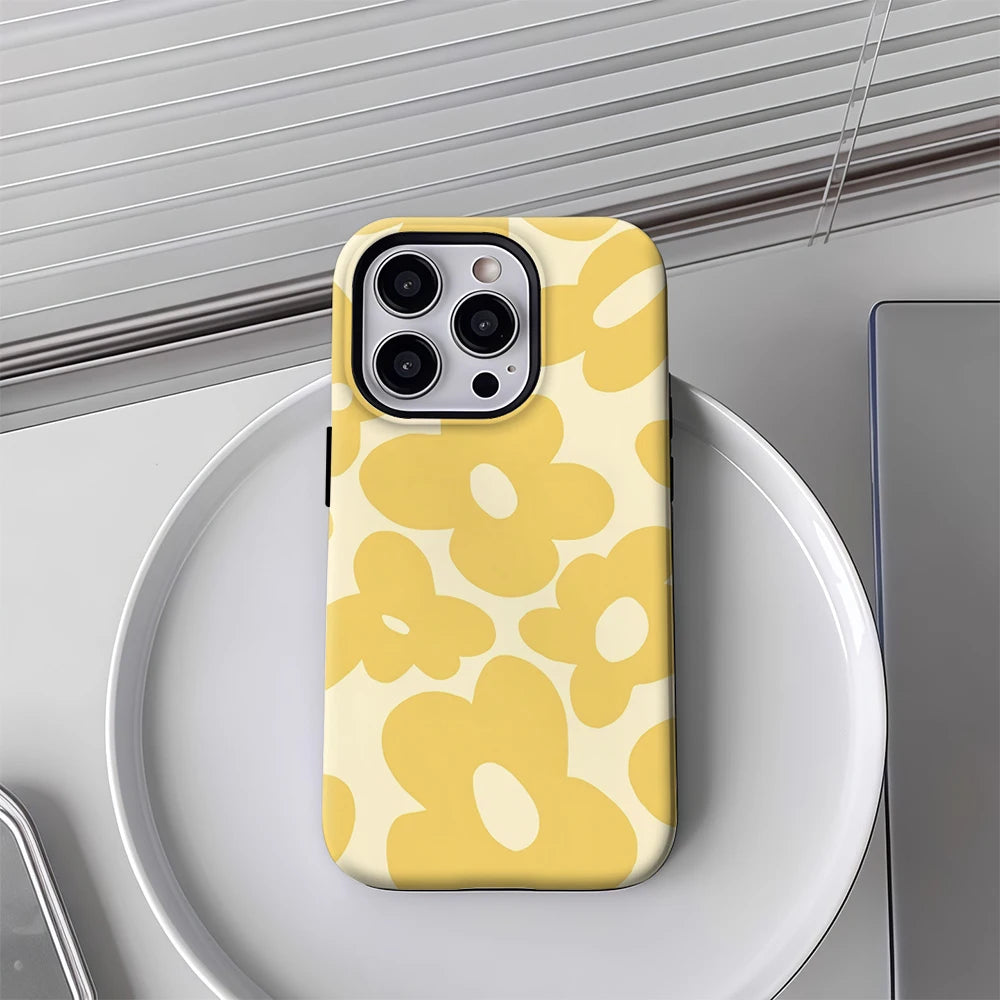 Yellow Blossoms IPhone17 Must-Haves Phone Case for IPhone 17 16 15 14 13 12 11 Pro Max Plus Double-layer Back Cover