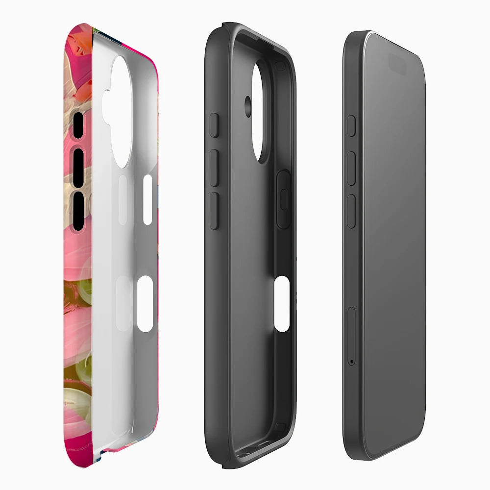 Pink Abstract Blooms Phone Case for Magnetic Phone Case for IPhone 17 16 15 14 13 Pro Max Plus Single Double-layer Tough Case Secondary image