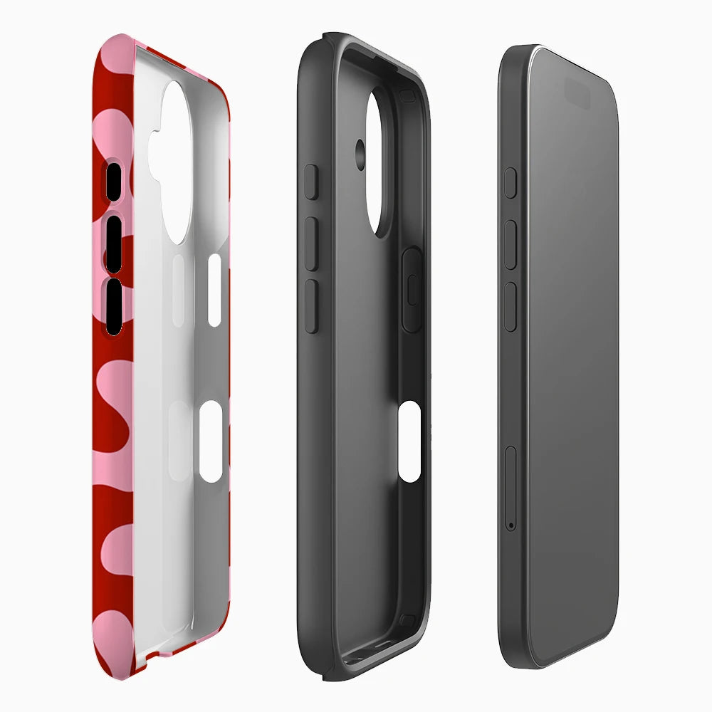 Artistic Red Pink Fluid Pattern IPhone17 Must-Haves Phone Case for IPhone 17 16 15 14 13 12 Pro Max Plus Double-layer Back Cover Secondary image