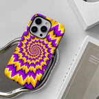 Psychedelic Spin Phone Case for Magnetic Phone Case for IPhone 17 16 15 14 13 Pro Max Plus Single Double-layer Tough Case