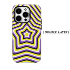 Psychedelic Star Phone Case for Magnetic Phone Case for IPhone 17 16 15 14 13 Pro Max Plus Single Double-layer Tough Case