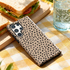 Black Spots on Camel Phone Case for Samsung Galaxy S25 Ultra S24 S23 Ultra Plus Glossy Double-layer Back Cover