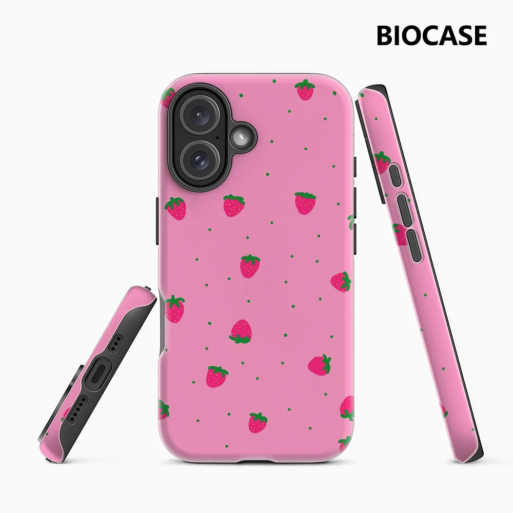 Strawberry Dot Phone Case for Magnetic Phone Case for IPhone 17 16 15 14 13 Pro Max Plus Single Double-layer Tough Case Main image