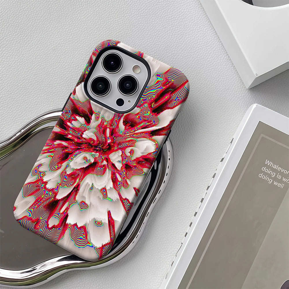 Psychedelic Burst Phone Case for Magnetic Phone Case for IPhone 17 16 15 14 13 Pro Max Plus Single Double-layer Tough Case