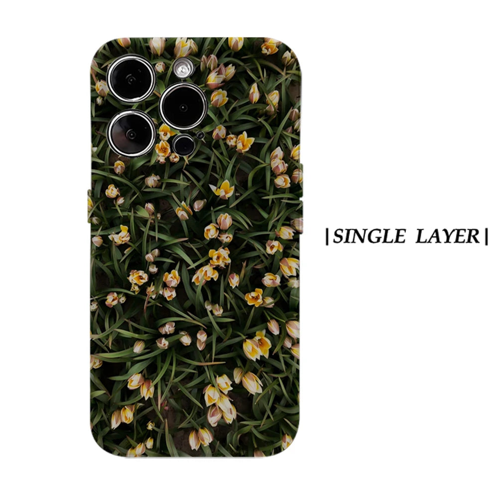 Yellow Tulip Field Phone Case for Magnetic Phone Case for IPhone 17 16 15 14 13 Pro Max Plus Single Double-layer Tough Case