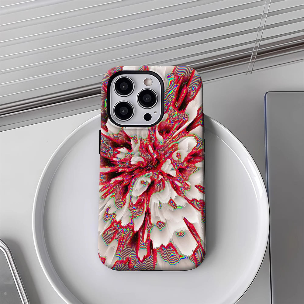 Psychedelic Burst Phone Case for Magnetic Phone Case for IPhone 17 16 15 14 13 Pro Max Plus Single Double-layer Tough Case