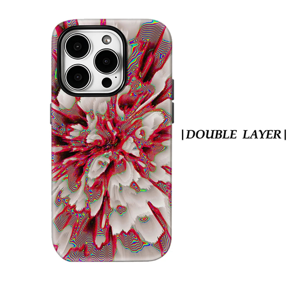 Psychedelic Burst Phone Case for Magnetic Phone Case for IPhone 17 16 15 14 13 Pro Max Plus Single Double-layer Tough Case