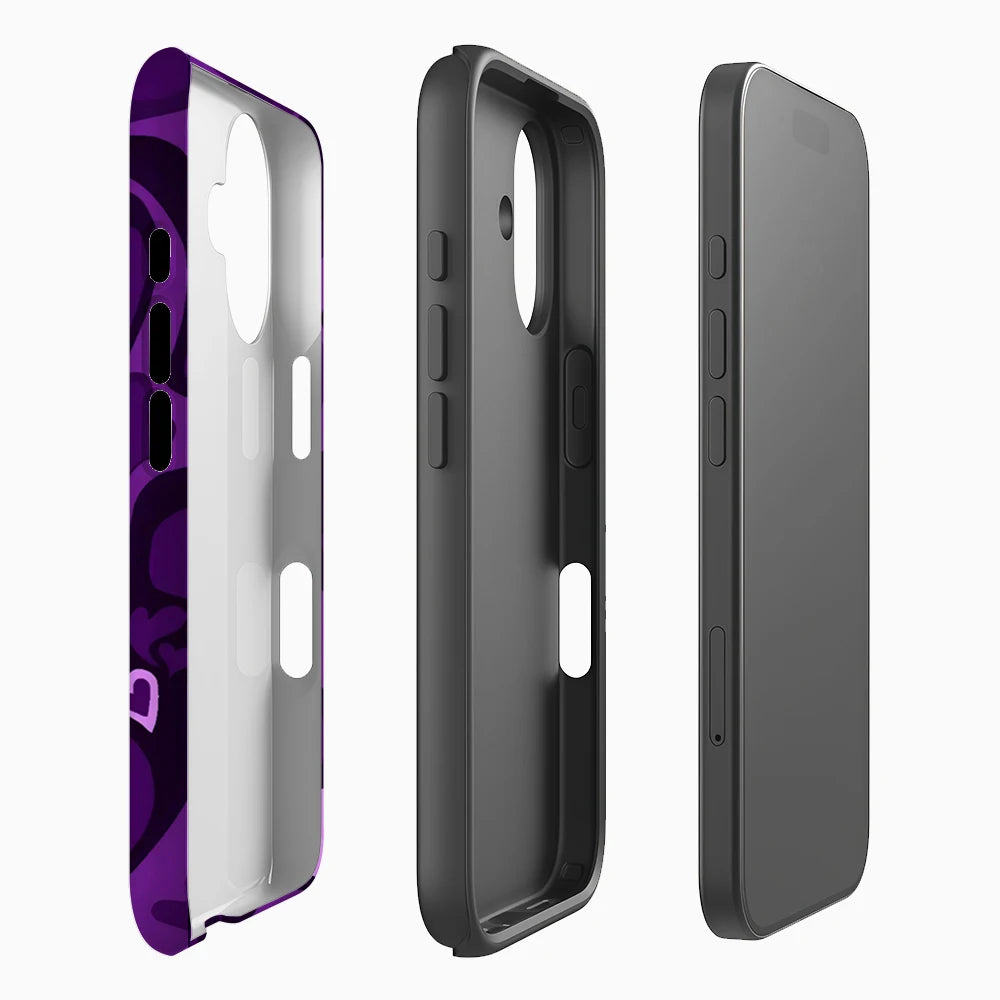 Purple Heart Pattern Phone Case for Magnetic Phone Case for IPhone 17 16 15 14 13 Pro Max Plus Single Double-layer Tough Case Secondary image