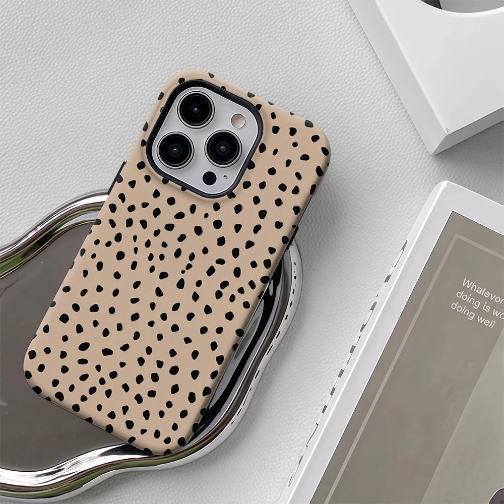 Black Spots on Camel IPhone17 Must-Haves Phone Case for IPhone 17 16 15 14 13 12 Pro Max Plus Double-layer Back Cover
