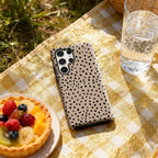 Black Spots on Camel Phone Case for Samsung Galaxy S25 Ultra S24 S23 Ultra Plus Glossy Double-layer Back Cover