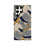 Lemon Slice Tapestry Phone Case for Samsung Galaxy S25 Ultra S24 S23 Ultra Plus Glossy Double-layer Back Cover