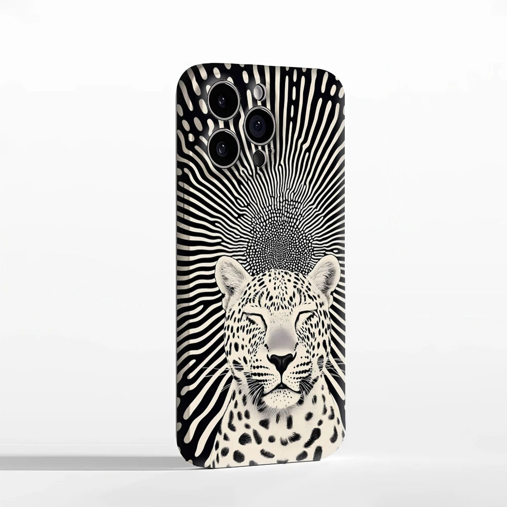 Psychedelic Leopard Phone Case for Magnetic Phone Case for IPhone 17 16 15 14 13 Pro Max Plus Single Double-layer Tough Case