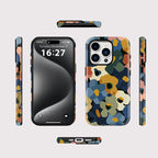 Abstract Floral iPhone Case Double Layer Tough Protective