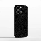 Black Floral Line Phone Case for Magnetic Phone Case for IPhone 17 16 15 14 13 Pro Max Plus Single Double-layer Tough Case