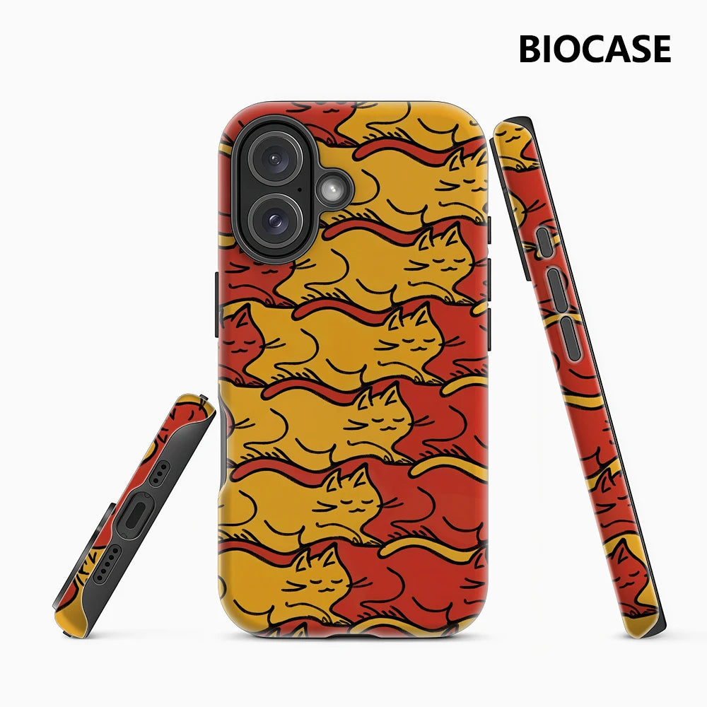 Sleepy Cat Pattern Phone Case for Magnetic Phone Case for IPhone 17 16 15 14 13 Pro Max Plus Single Double-layer Tough Case