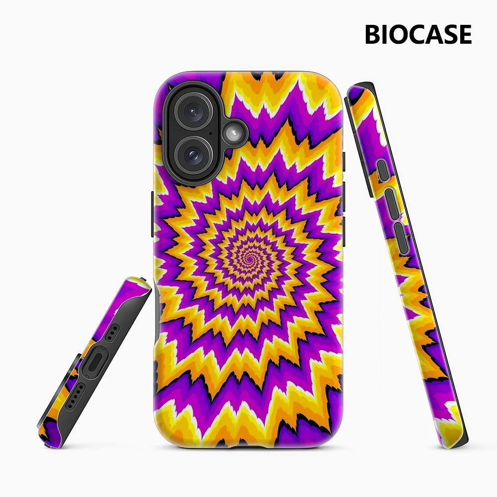 Psychedelic Spin Phone Case for Magnetic Phone Case for IPhone 17 16 15 14 13 Pro Max Plus Single Double-layer Tough Case