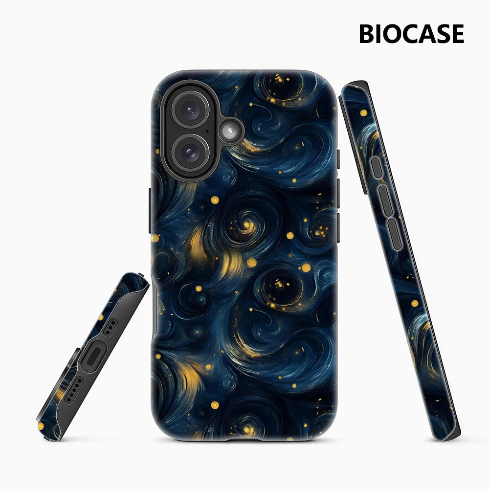 Starry Night Swirl Phone Case for Magnetic Phone Case for IPhone 17 16 15 14 13 Pro Max Plus Single Double-layer Tough Case