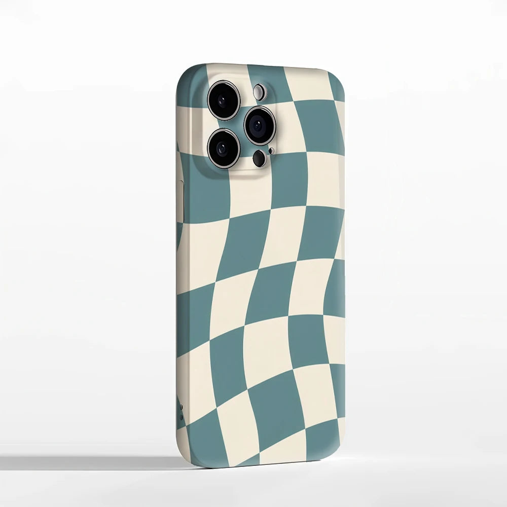 Wavy Checks IPhone17 Must-Haves Phone Case for IPhone 17 16 15 14 13 12 11 Pro Max Plus Double-layer Back Cover