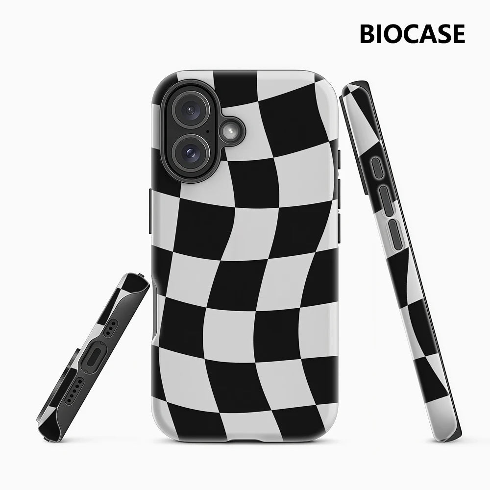 Twisted Checkerboard IPhone17 Must-Haves Phone Case for IPhone 17 16 15 14 13 12 Pro Max Plus Double-layer Back Cover Main image