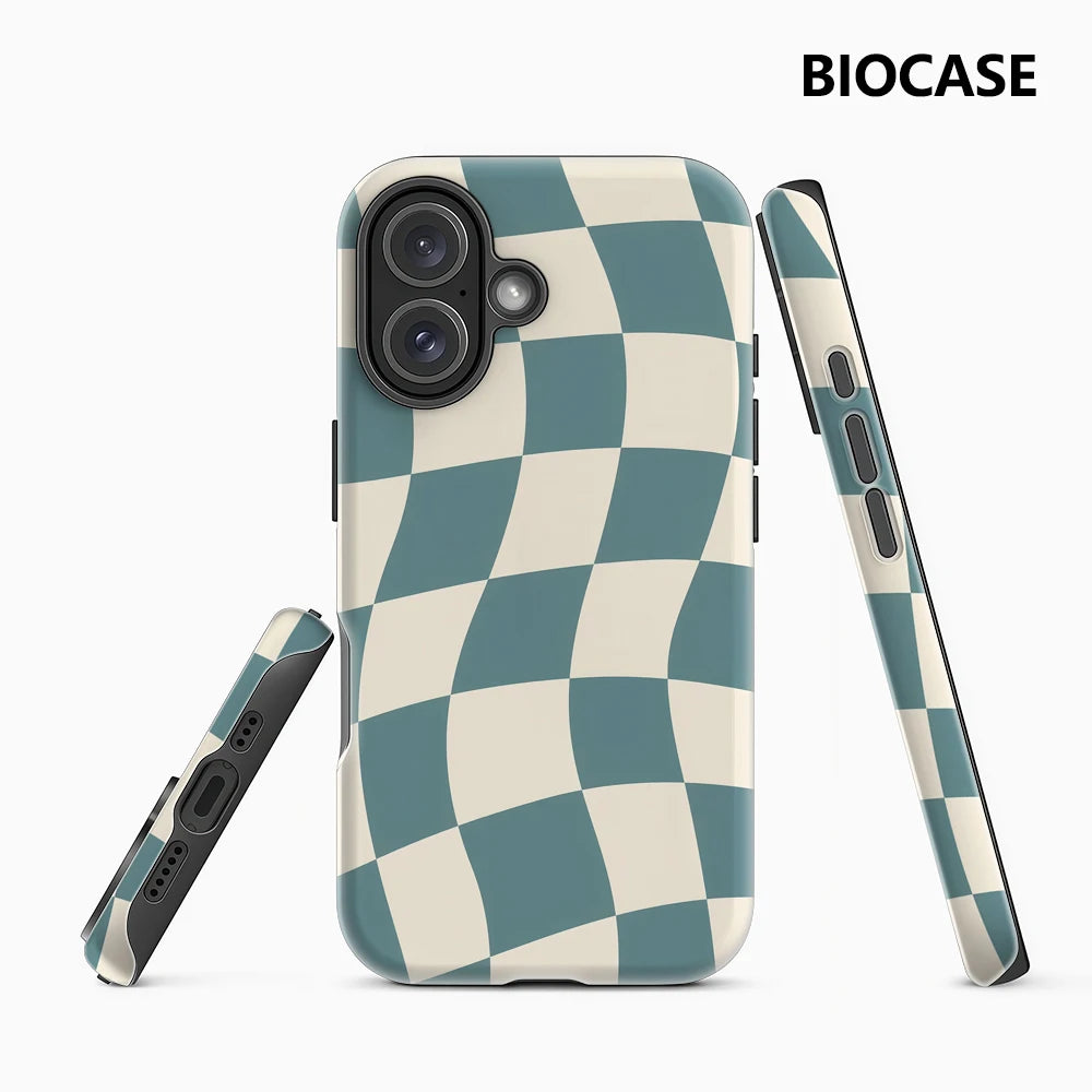 Wavy Checks IPhone17 Must-Haves Phone Case for IPhone 17 16 15 14 13 12 11 Pro Max Plus Double-layer Back Cover