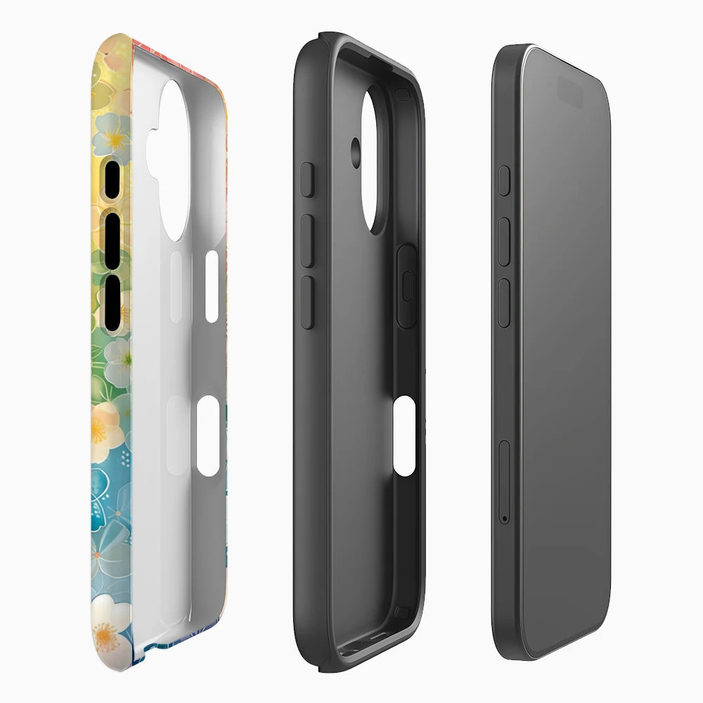 Rainbow Floral Dream Phone Case for Magnetic Phone Case for IPhone 17 16 15 14 13 Pro Max Plus Single Double-layer Tough Case Secondary image