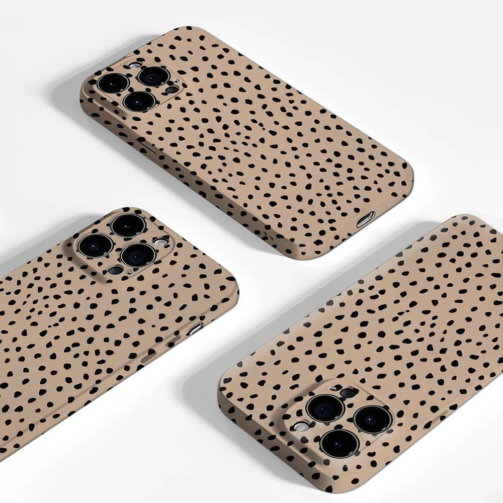 Black Spots on Camel IPhone17 Must-Haves Phone Case for IPhone 17 16 15 14 13 12 Pro Max Plus Double-layer Back Cover