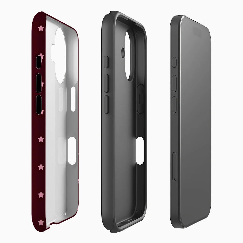 Pink Star Pattern Phone Case for Magnetic Phone Case for IPhone 17 16 15 14 13 Pro Max Plus Single Double-layer Tough Case Secondary image