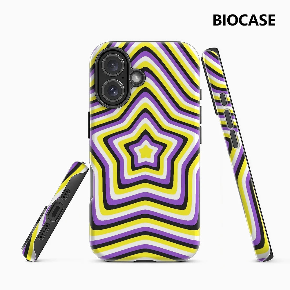 Psychedelic Star Phone Case for Magnetic Phone Case for IPhone 17 16 15 14 13 Pro Max Plus Single Double-layer Tough Case Main image