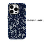 Black Lace Phone Case for Magnetic Phone Case for IPhone 17 16 15 14 13 Pro Max Plus Single Double-layer Tough Case