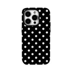 Black and White Polka Dots IPhone17 Must-Haves Phone Case for IPhone 17 16 15 14 13 12 Pro Max Plus Double-layer Back Cover